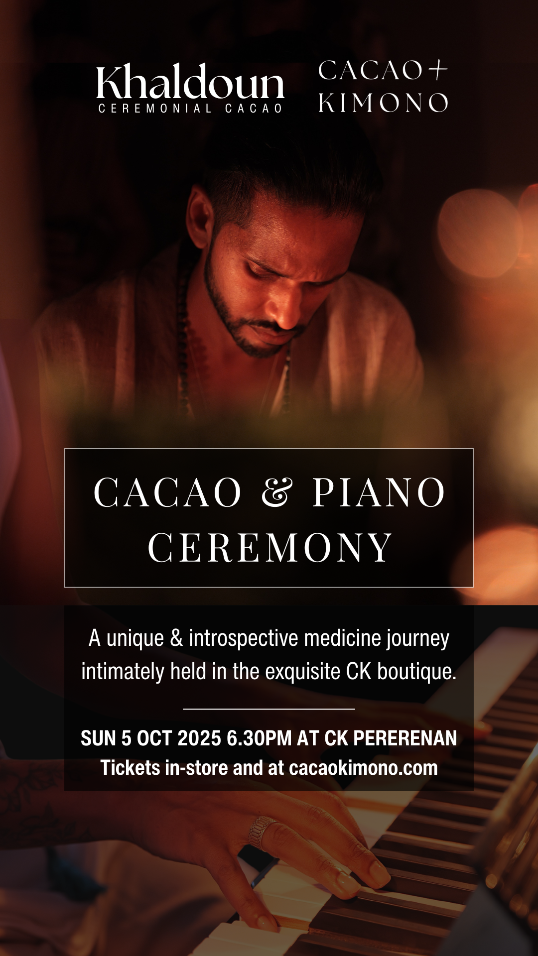 Cacao & Piano Ceremony - Event Ticket 05 Oct 2025