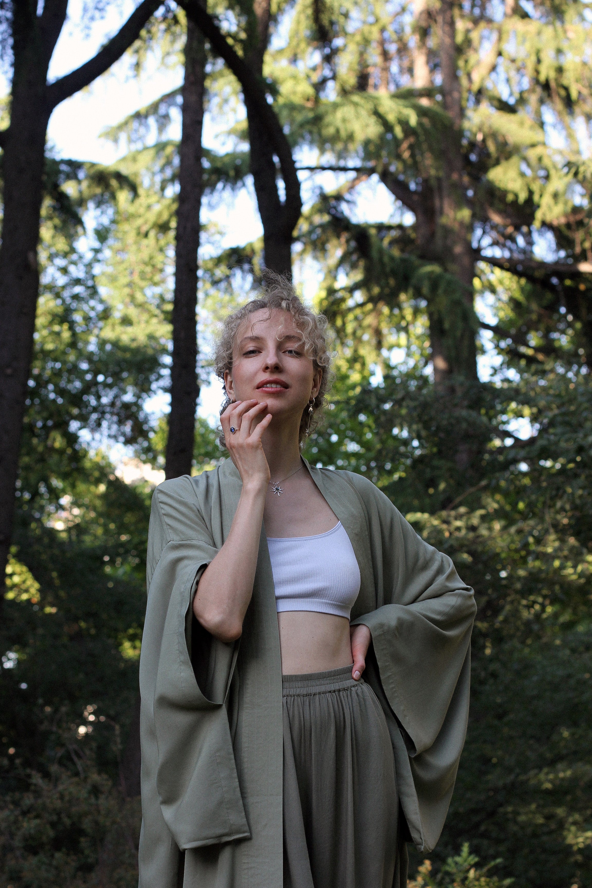 Japanese Kimono Short - Olive