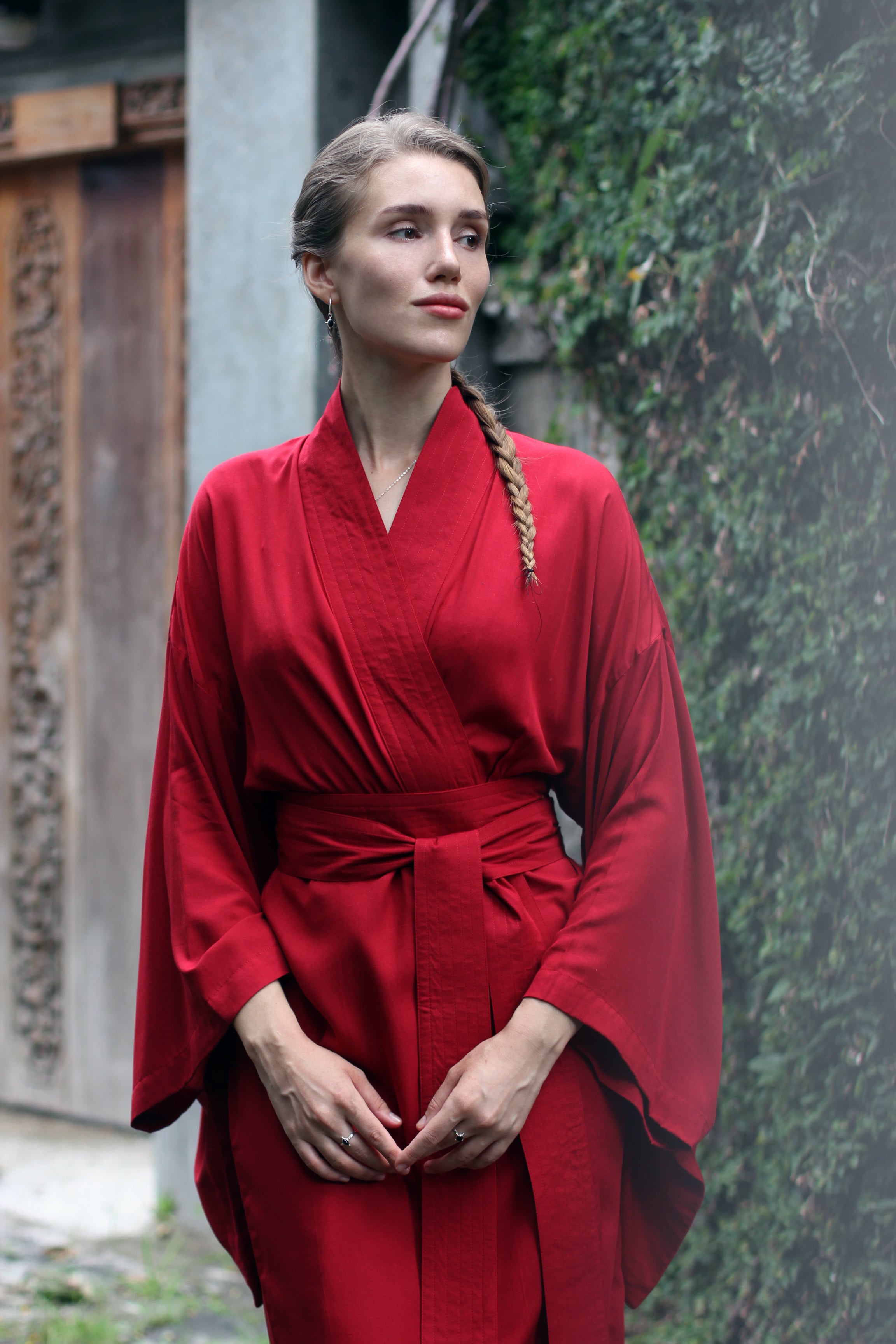 Japanese Kimono Long Classic - Red