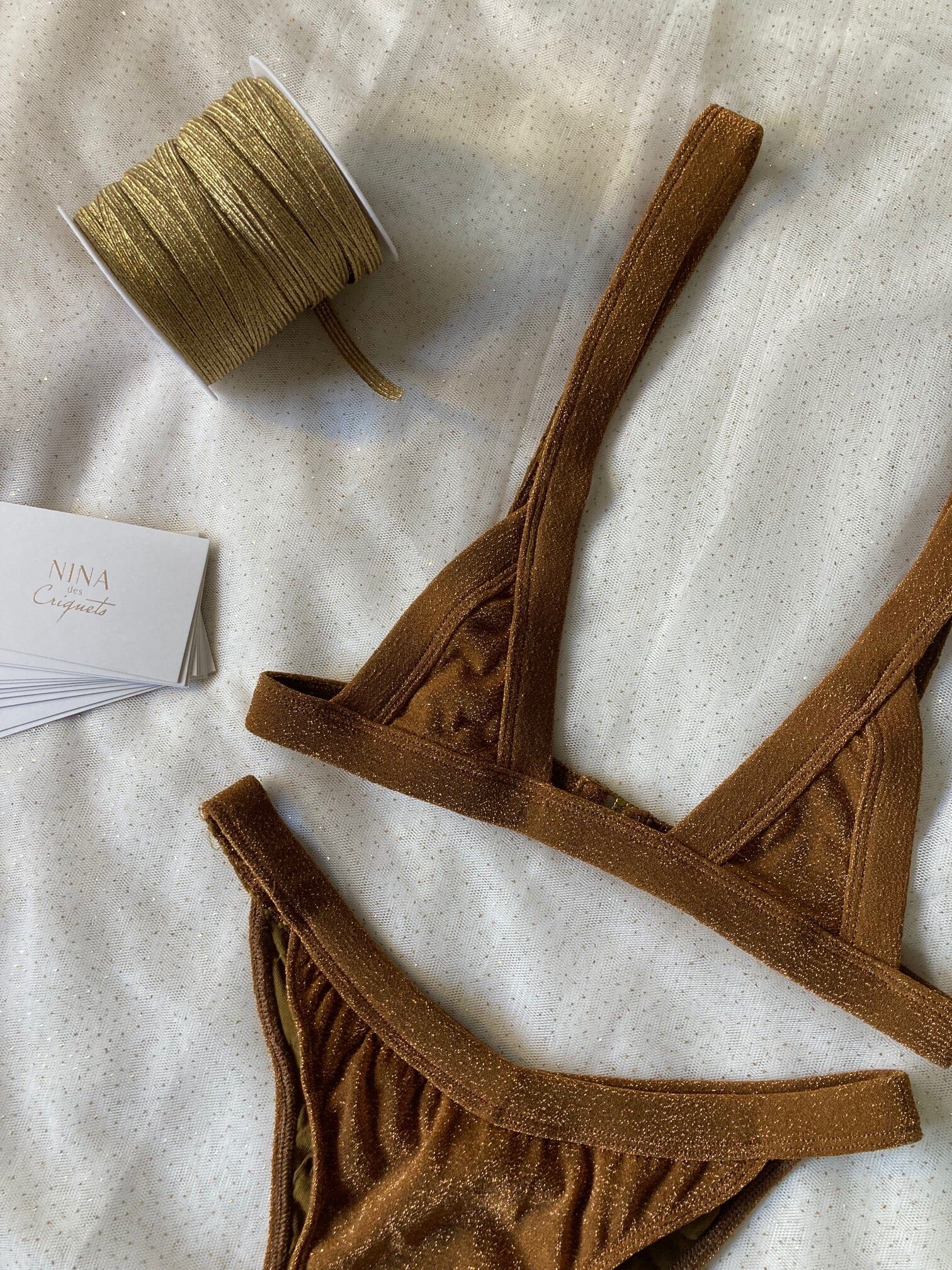 Sixtine Lurex Bra - Dore