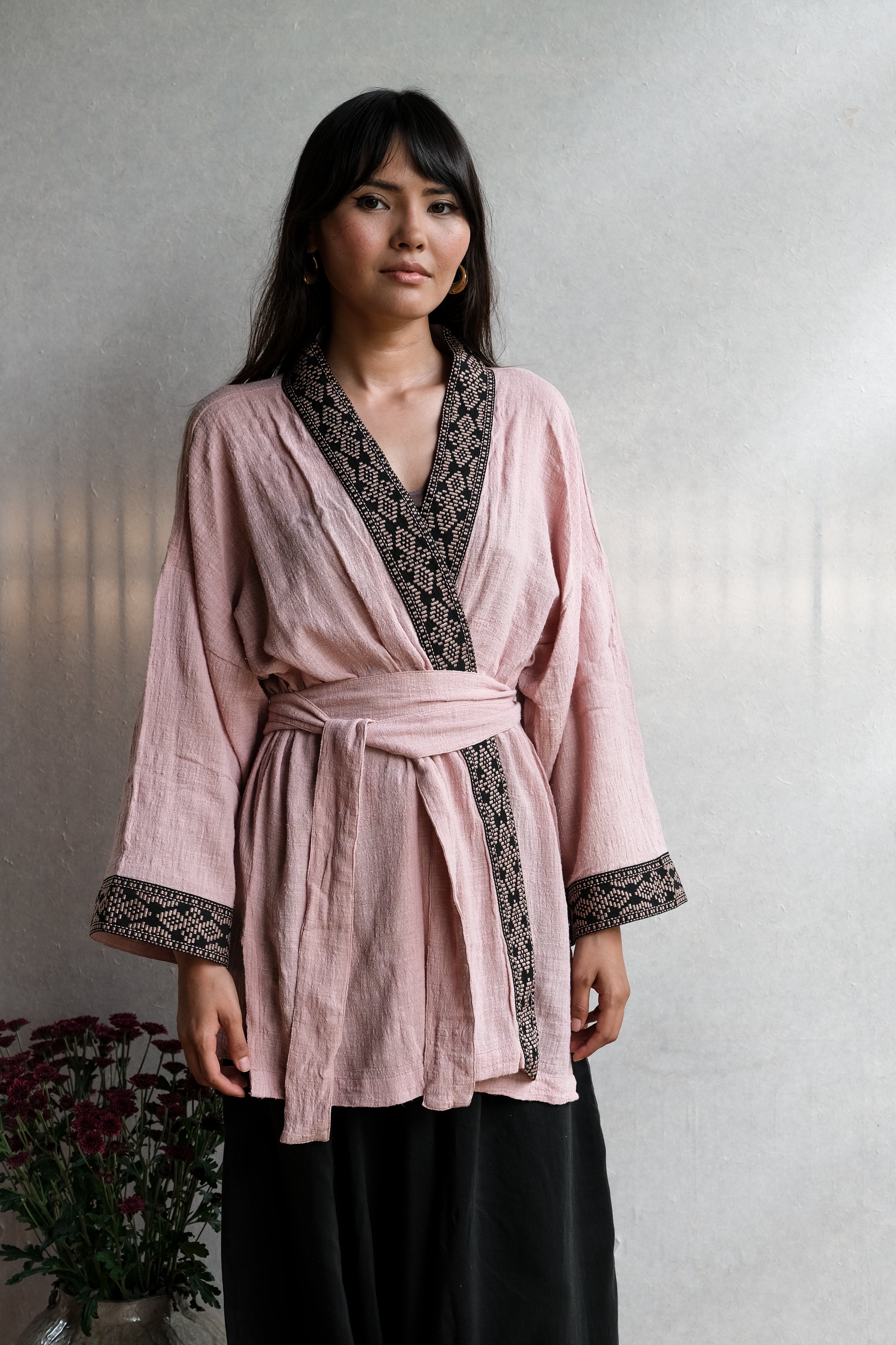 Short Kimono - Pink/Pink