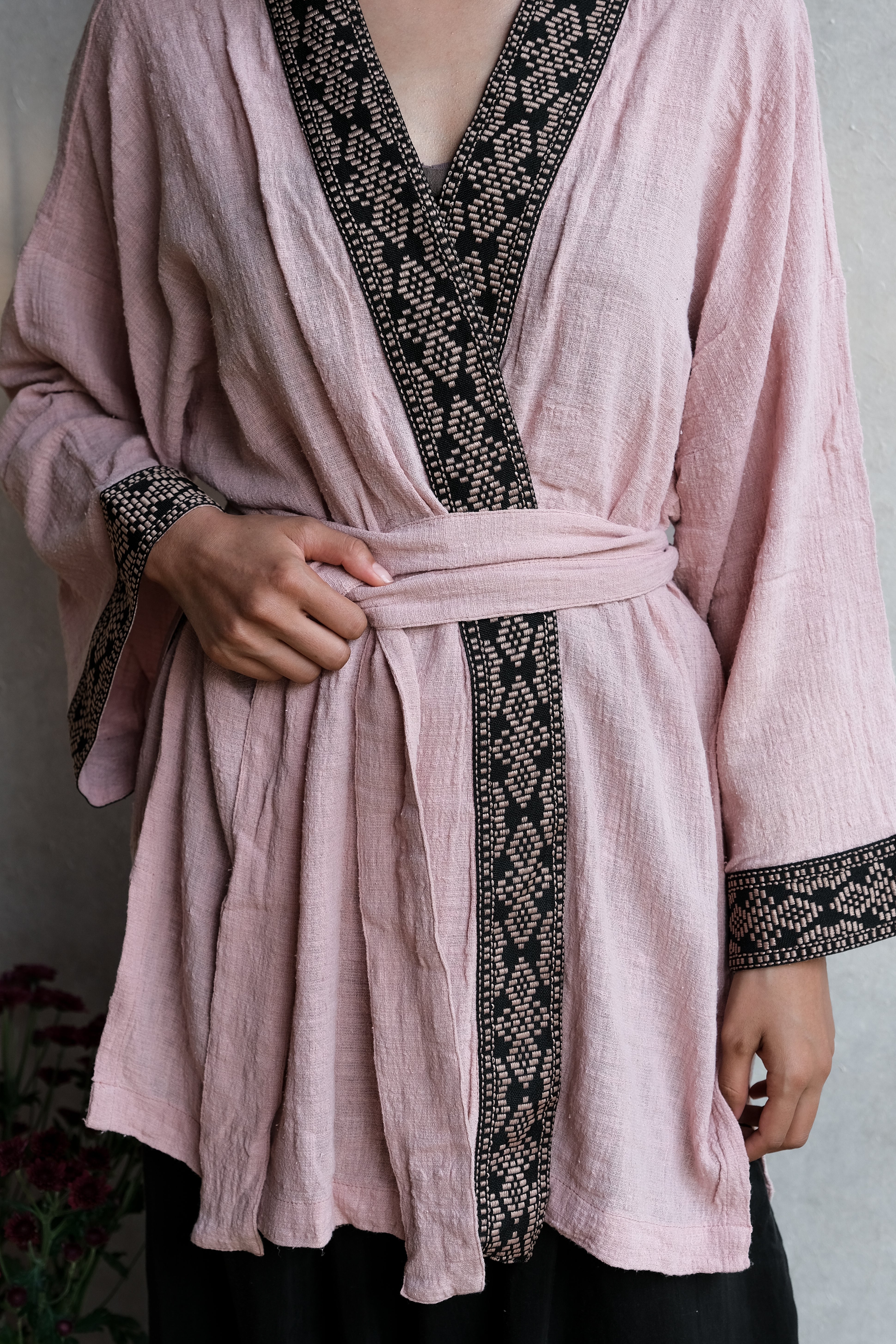 Short Kimono - Pink/Pink