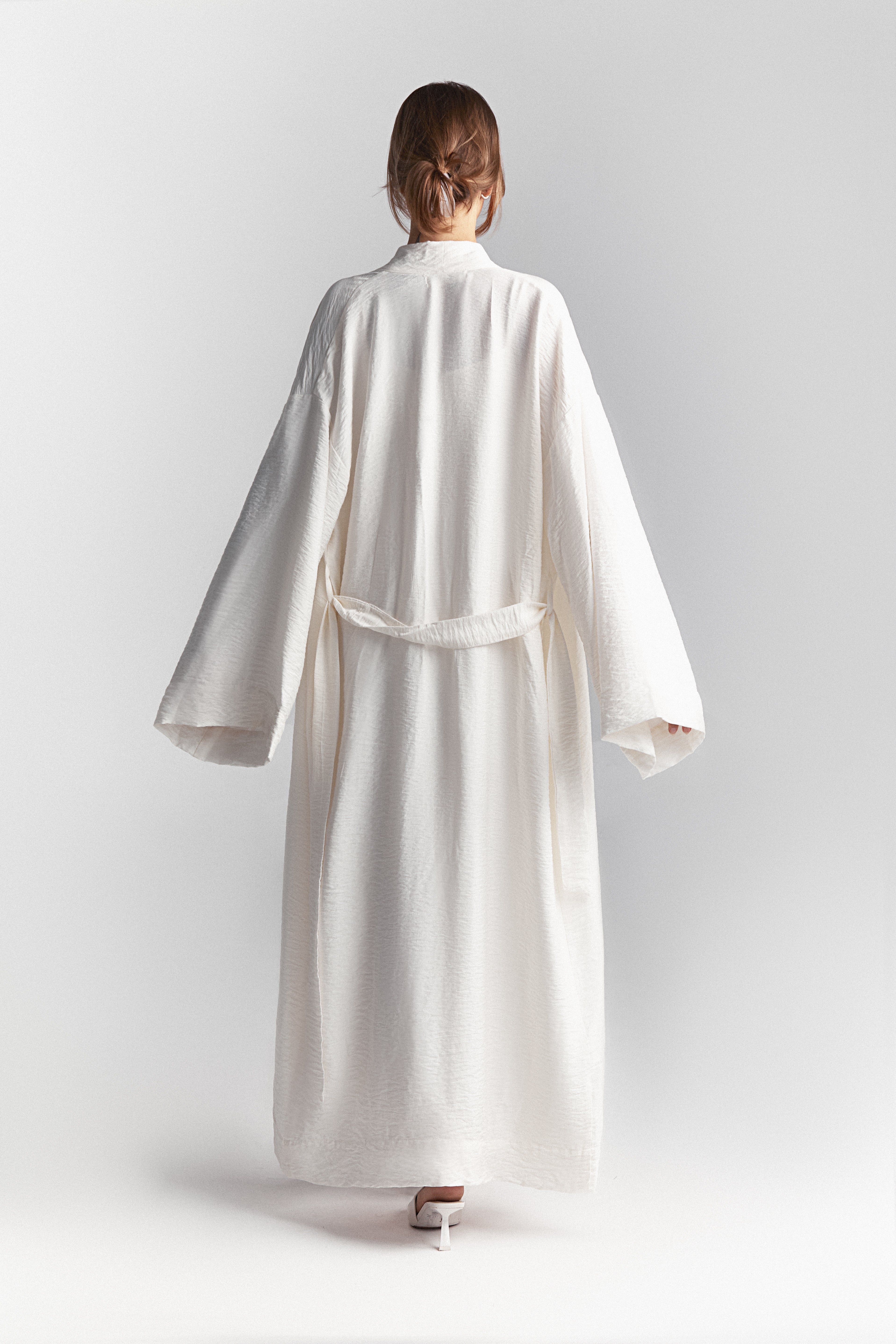 Kimono Long Linen - White