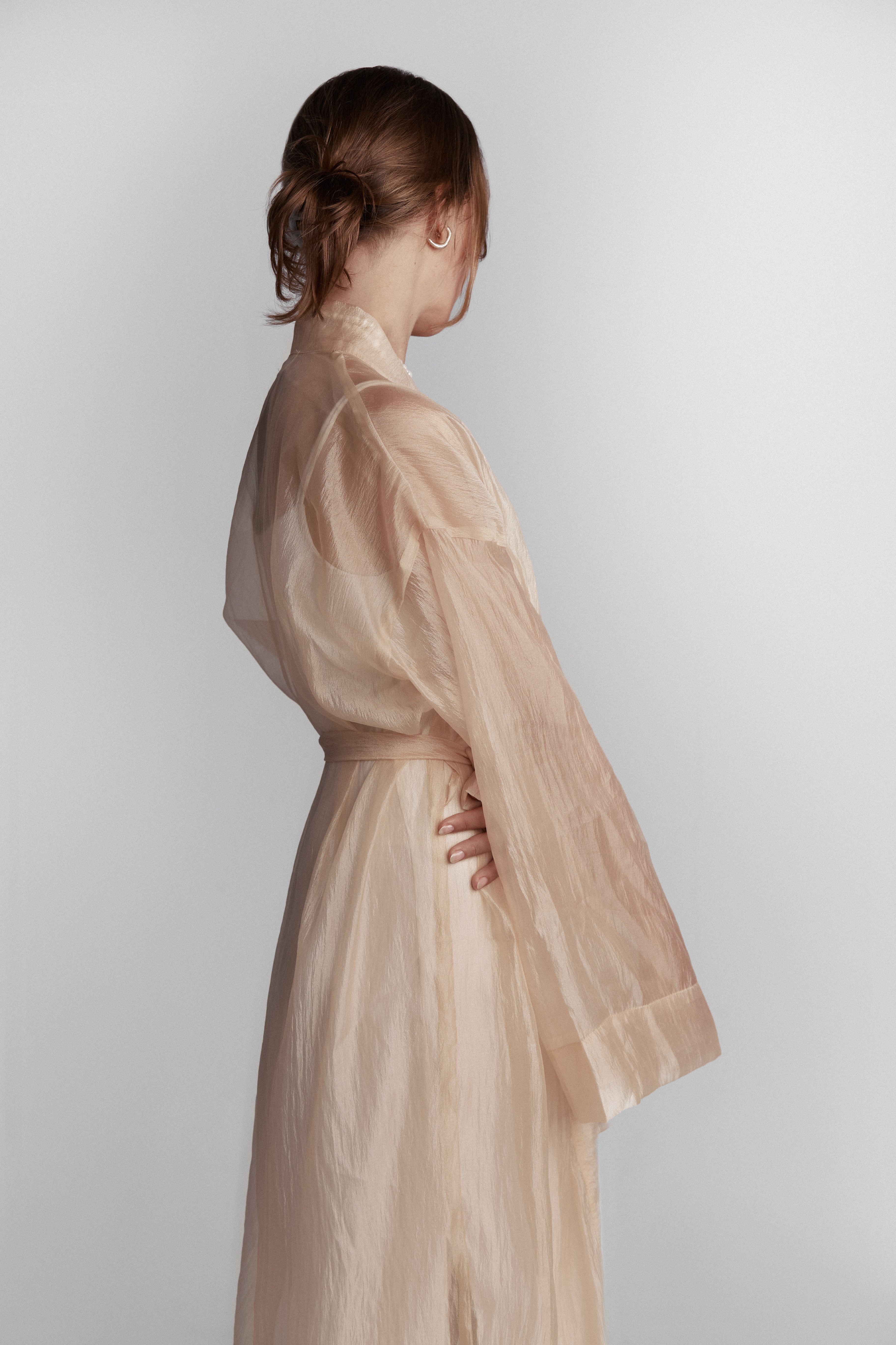 Kimono Long Veil - Beige