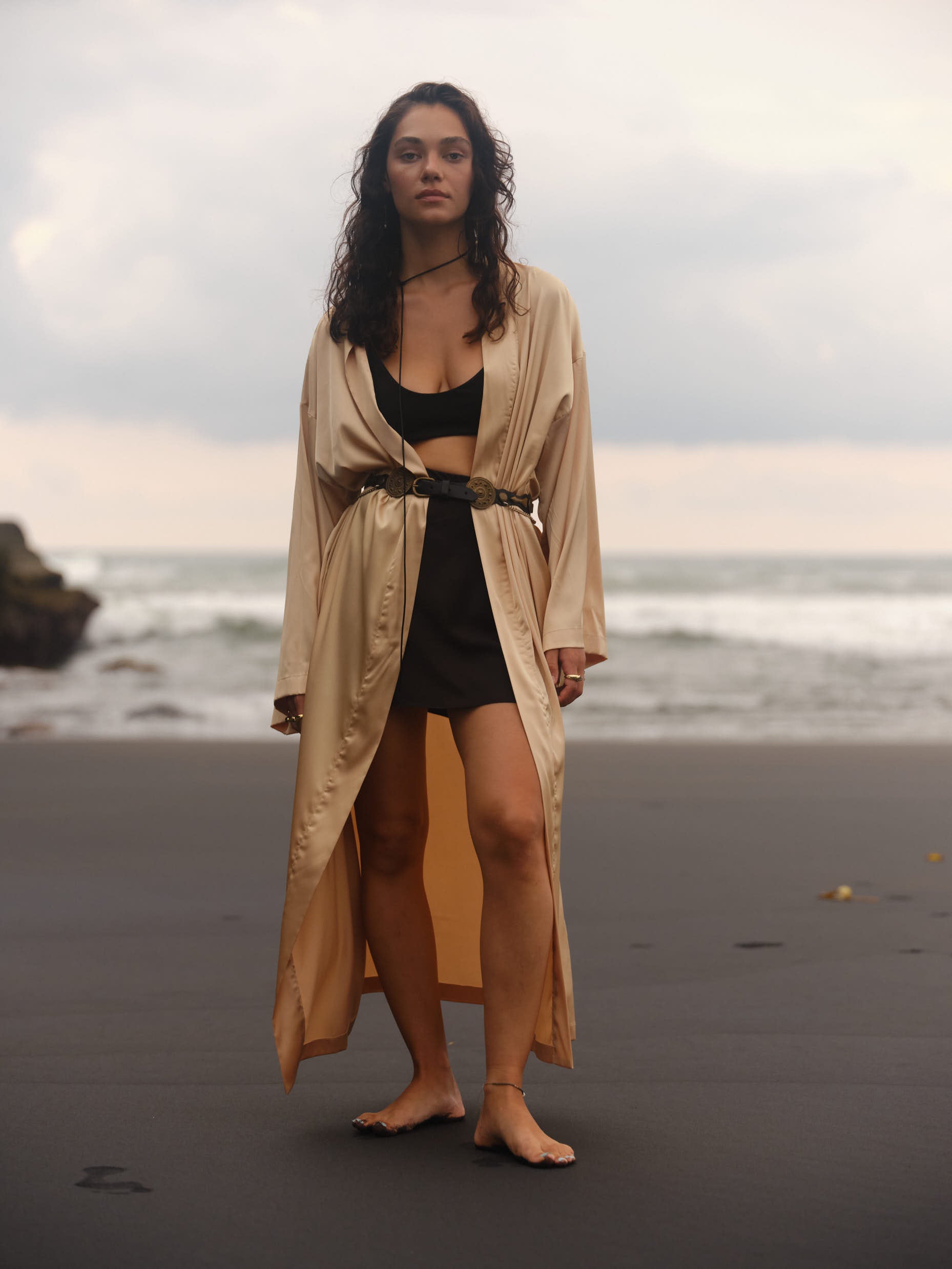 Kimono Phangan Silk - Beige