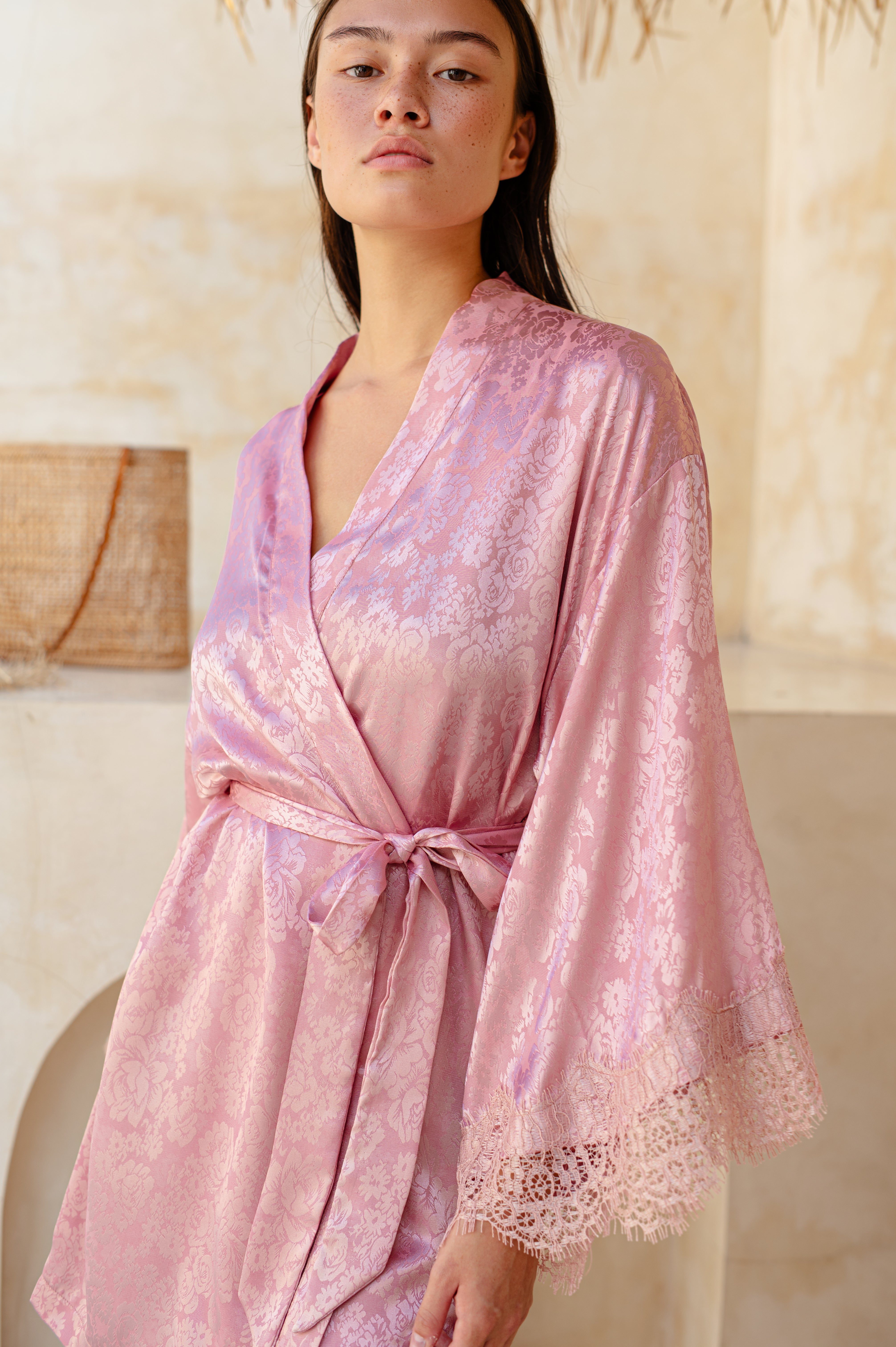 Kimono Robe - Aura Pink